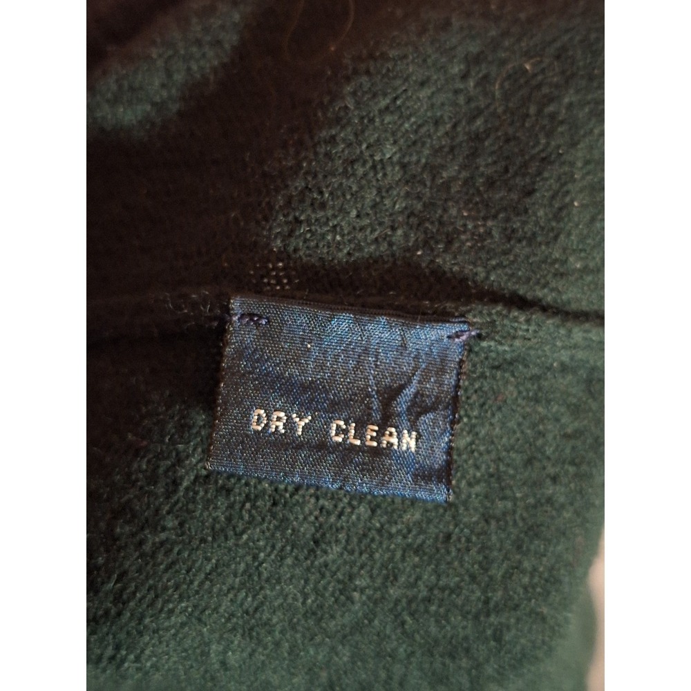 Vintage Polo Ralph Lauren Mens Merino Wool Polo Sweater Green XL Long Sleeve - Picture 10 of 10